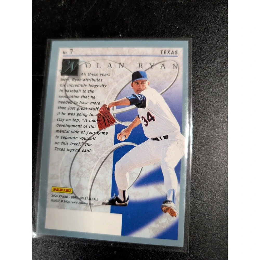 2026 Panini Donruss Baseball Nolan Ryan Elite Series Insert Card No 7 Rangers